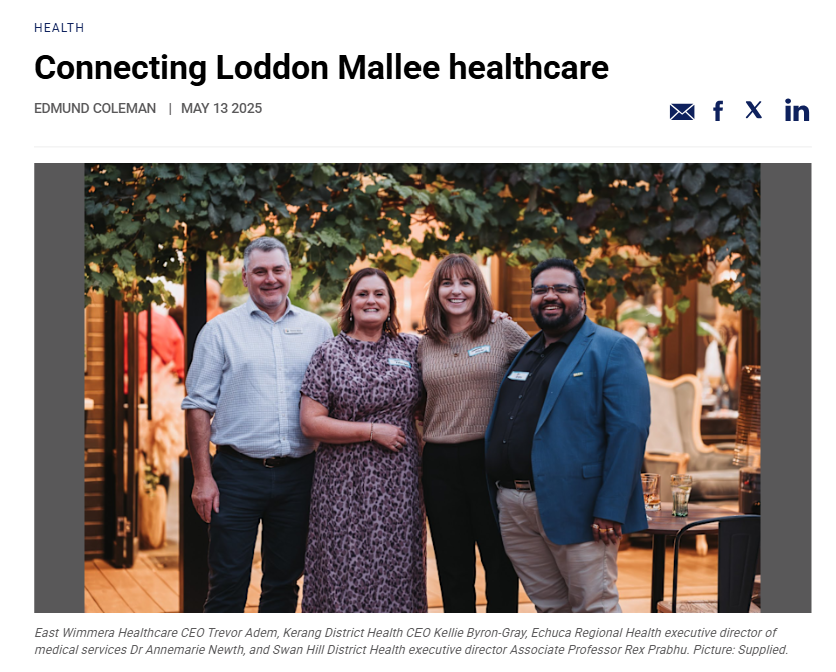 Connecting the Docs in the Gannawarra Times.