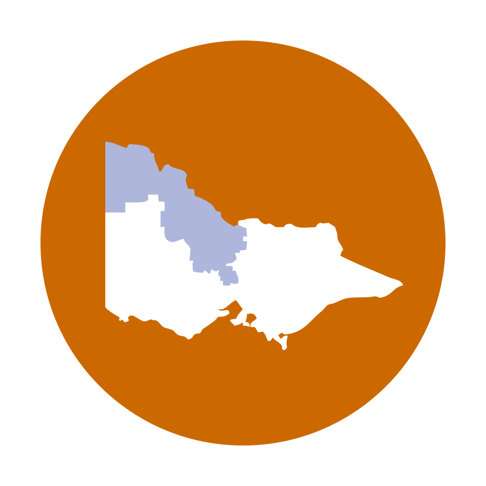 map of Victoria with region outlined