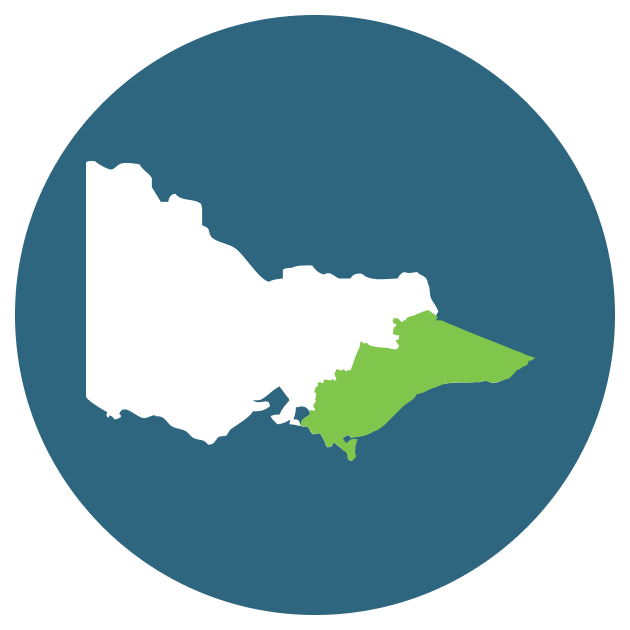 map of Victoria with region outlined