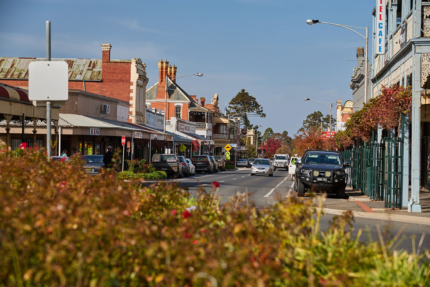 main street in a small victorian village